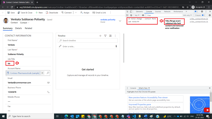 Clear Form Notifications with Webresource in Dynamics CRM